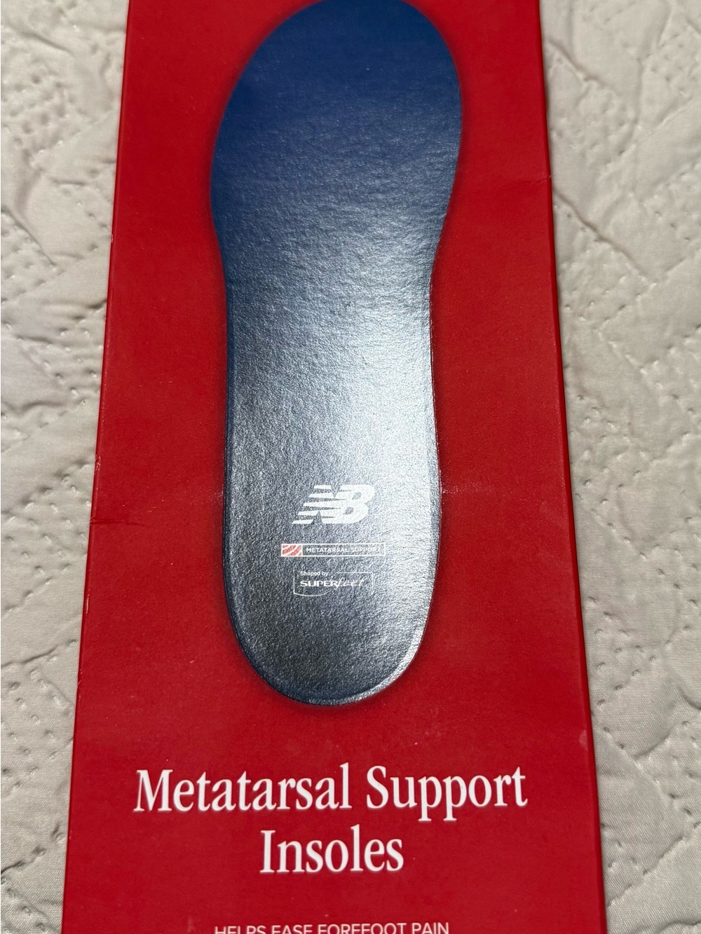New Balance insoles red  Box with Size Label